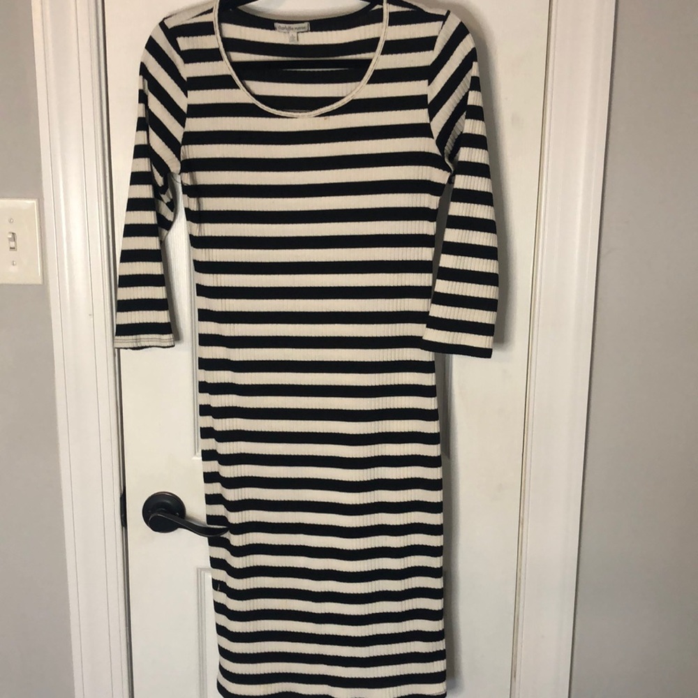 Knitted Striped Dress Flattering